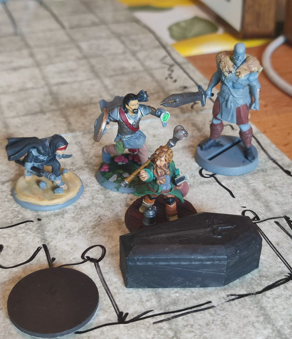 The heroes performing the ritual.