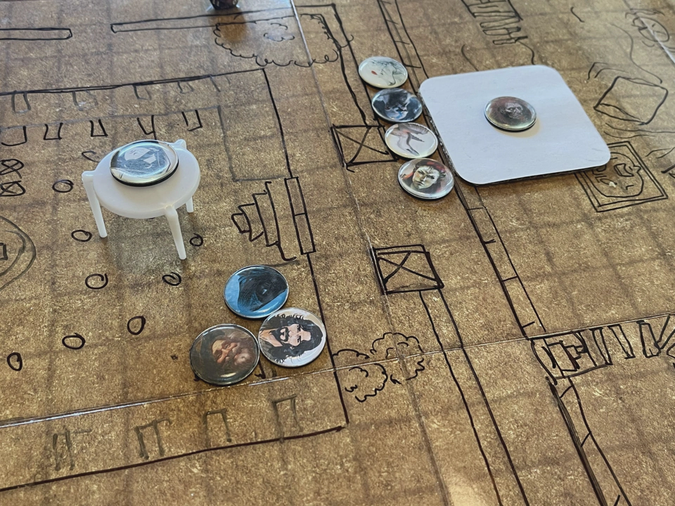 At Kubazan’s shrine, half fighting the froghemoth, half trapped inside the shrine.