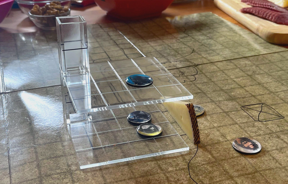 Silas safe inside his rope trick pocket while the room they’re trapped in gets filled with gas.