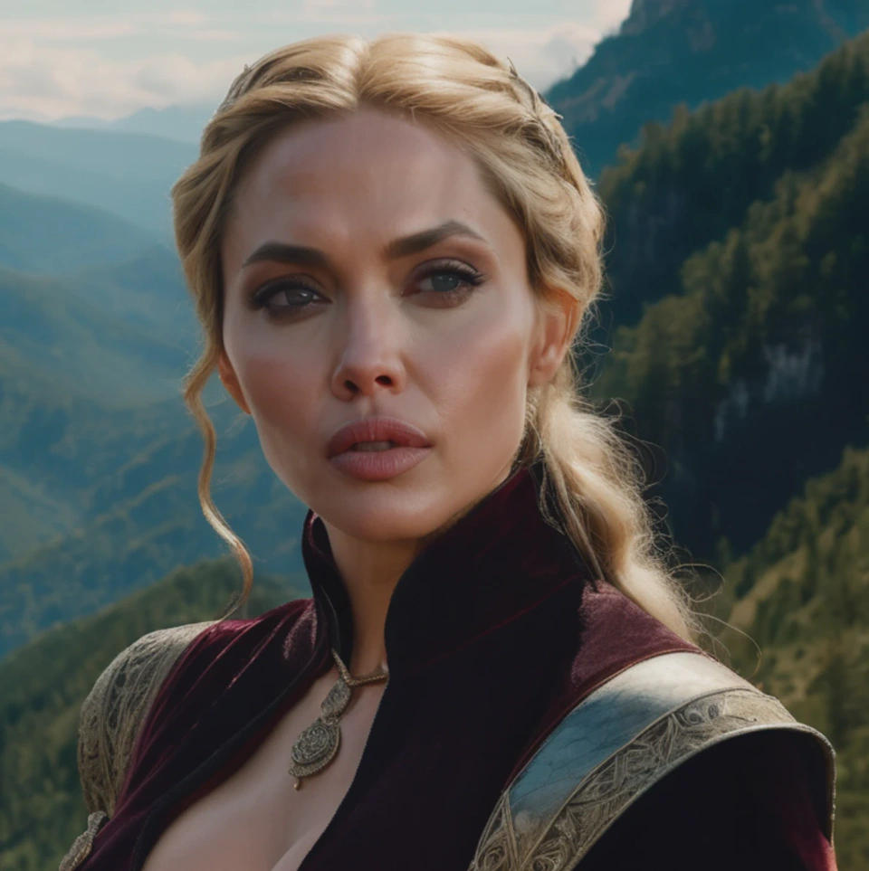 The much younger woman whos’s on top.