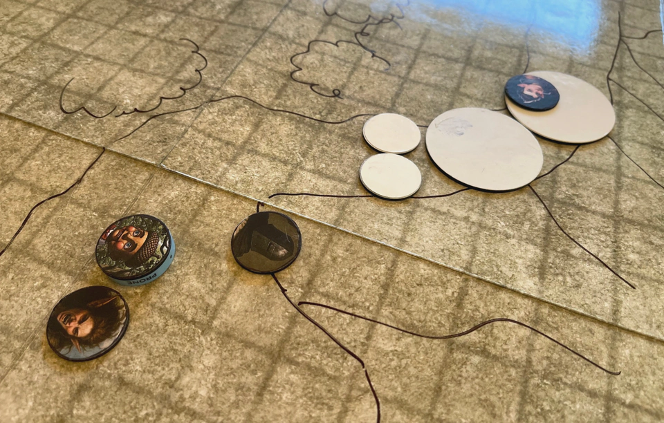 The heroes intercepting the first cart.